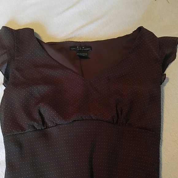 Brown polka dot dress - Picture 3 of 5